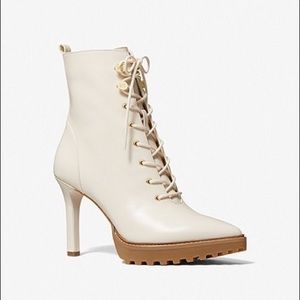 Michael Kors Kyle Leather Lace Up Bootie